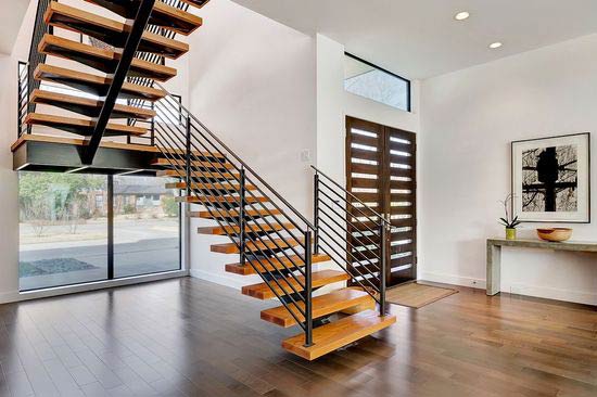 escalier intérieur métal bois