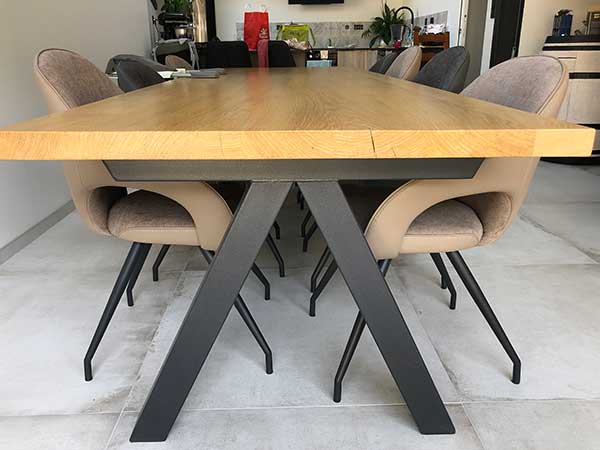 table métal bois